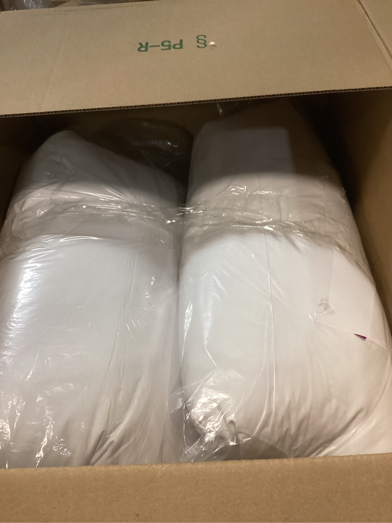 Condition photo showing Good Condition for puredown Euro Pillow Inserts 26 x 26 (Pack of 2, White), Feather Down Pillow Stuffer, White Throw Pillows for Bed, Couch, and Cushion