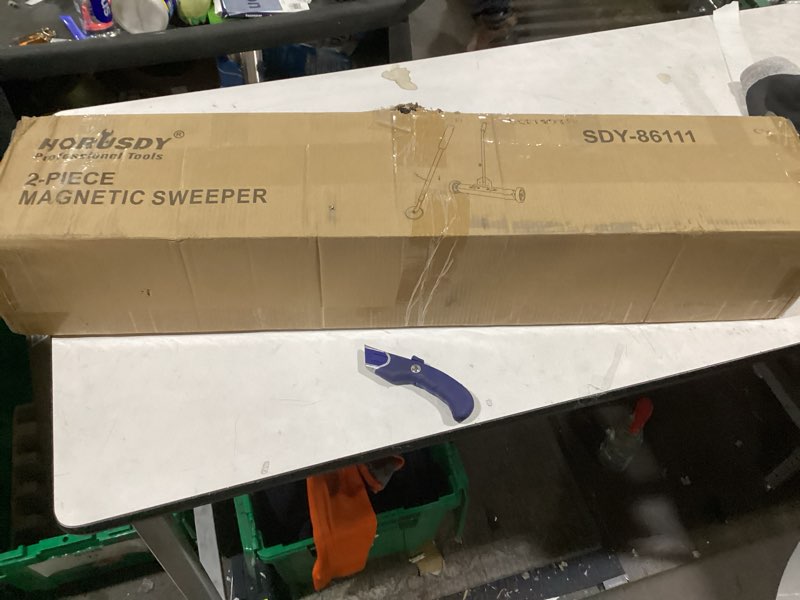 Condition photo showing New/Like New for HORUSDY 36-Inch Rolling Magnetic Sweeper with Wheels | 40-Inch Telescoping Magnetic Pickup Tool | Adjustable Handle | 55-Pound Capacity Heavy-Duty Magnet to Pick Up Nails