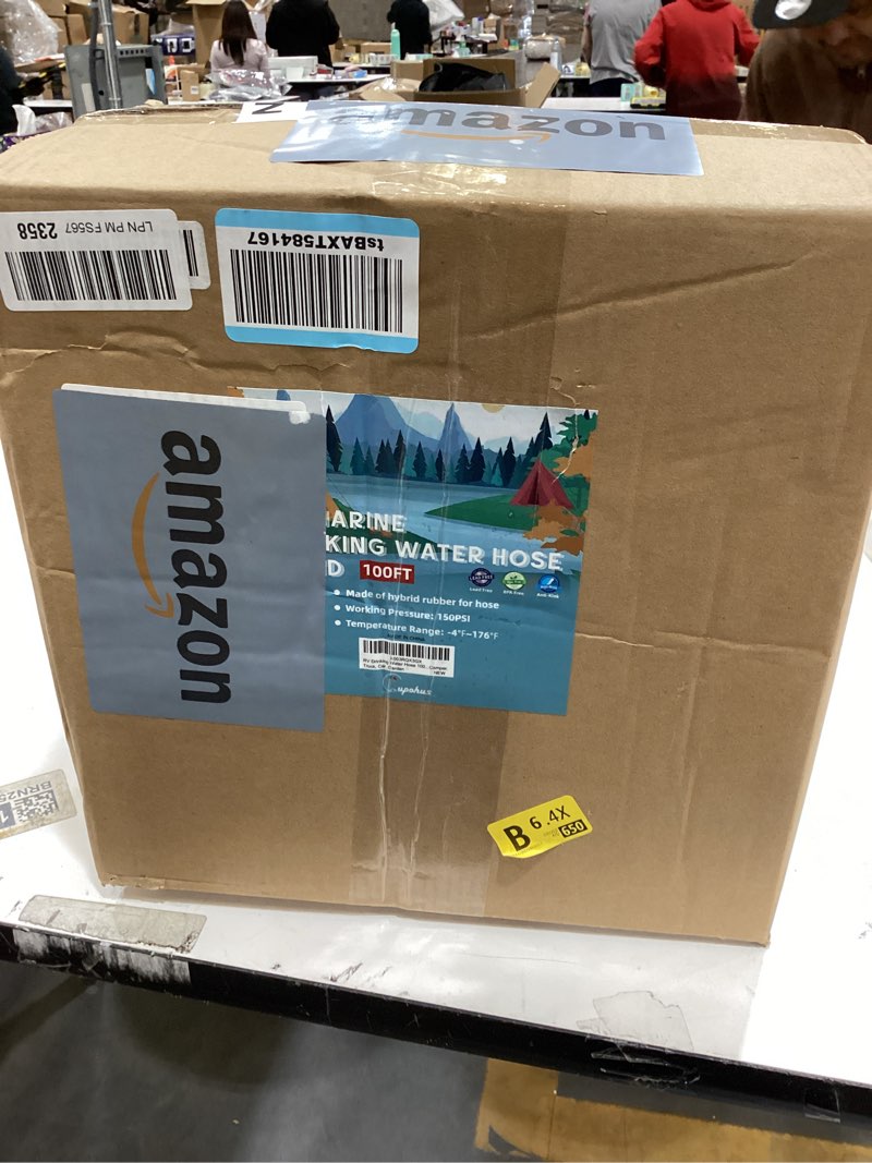 Condition photo showing New/Like New for Cupohus RV Water Hose 100FT with Strain Relief Ends, Kink-Resistant Drinking Water Hose, 5/8''ID Potable Food Grade Hose with Storage Strap for RV, Marine, Camper, Truck, Car, Garden Blue 100FT