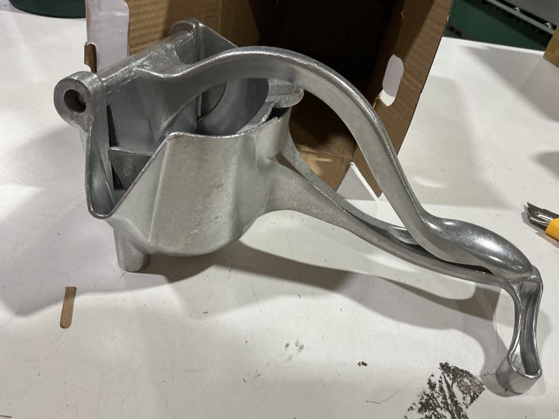 Condition photo showing As Is for Fruit Juice Squeezer Handheld Aluminum Alloy - Lemon Squeezer Manual, Non-Slip Ergonomic Grip, Easy to Use & Clean, 8.7" Length with 0.6L Capacity - Efficient Extraction of Citrus, and Other Fruits Press Juicer