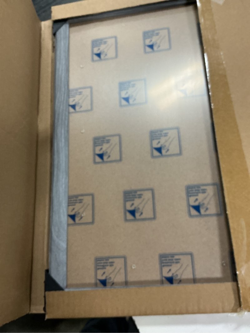 Condition photo showing Good Condition for 16x16 Wood Frame Gray, Rustic Natural Grey Wooden 16x16in Poster Picture Frame, Distressed 16 x 16inch Woodgrain Gallery Photo Frame with HD Plexiglass, Horizontal Vertical Wall Mounting Display 1pcs Grey 16x16