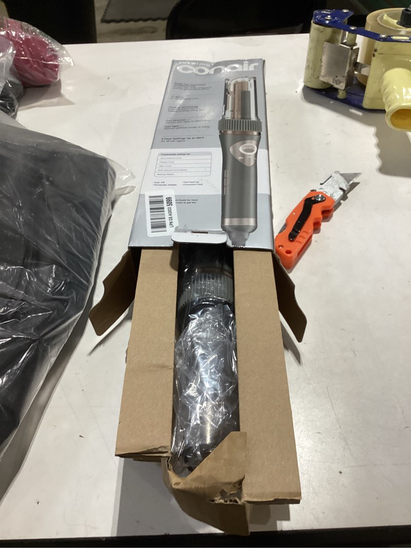 Condition photo showing Good Condition for infiniti pro conair curl secret automatic curling iron, ¾-inch curling iron barrel, automatic hair curler for all hair types and lengths, dual voltage for worldwide travel, gray/gold gray with gold accents 3/4 inch single
