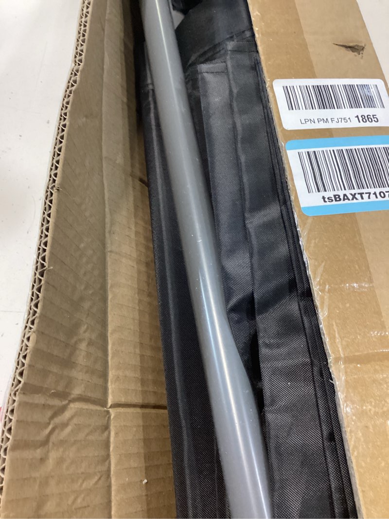Condition photo showing As Is for 4 panels safety barricade,7.8ft removable foldable security gates barrier with heavy duty pvc frame, black color easier to identify, crowd control restricted area pedestrian barricade traffic fence 4 panels-7.8ft black