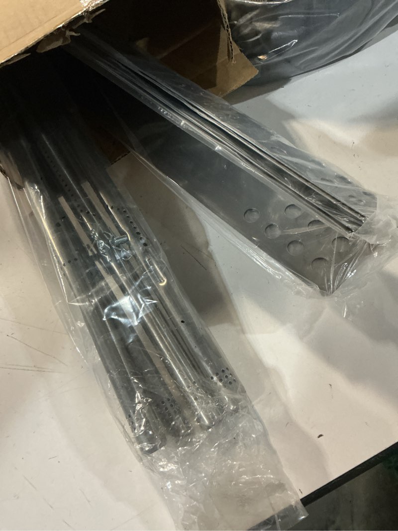 Condition photo showing As Is for grill replacement parts for charbroil performance 4 burner models 463342119,463332718,463347017,463342118, 463335517,463376419,463377319 with g470-5200-w1 burner tube