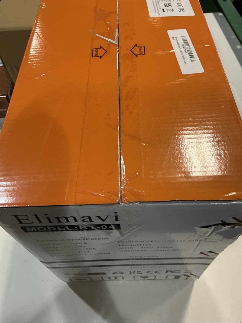 Condition photo showing New/Like New for Powered Bookshelf Speakers, 30W X 2 Turntable Speakers with 4 Inch Woofer, Record Player Speakers with AUX Input for PC and TVs,Wood Grain Color for Wall Mounting Brown 4.1