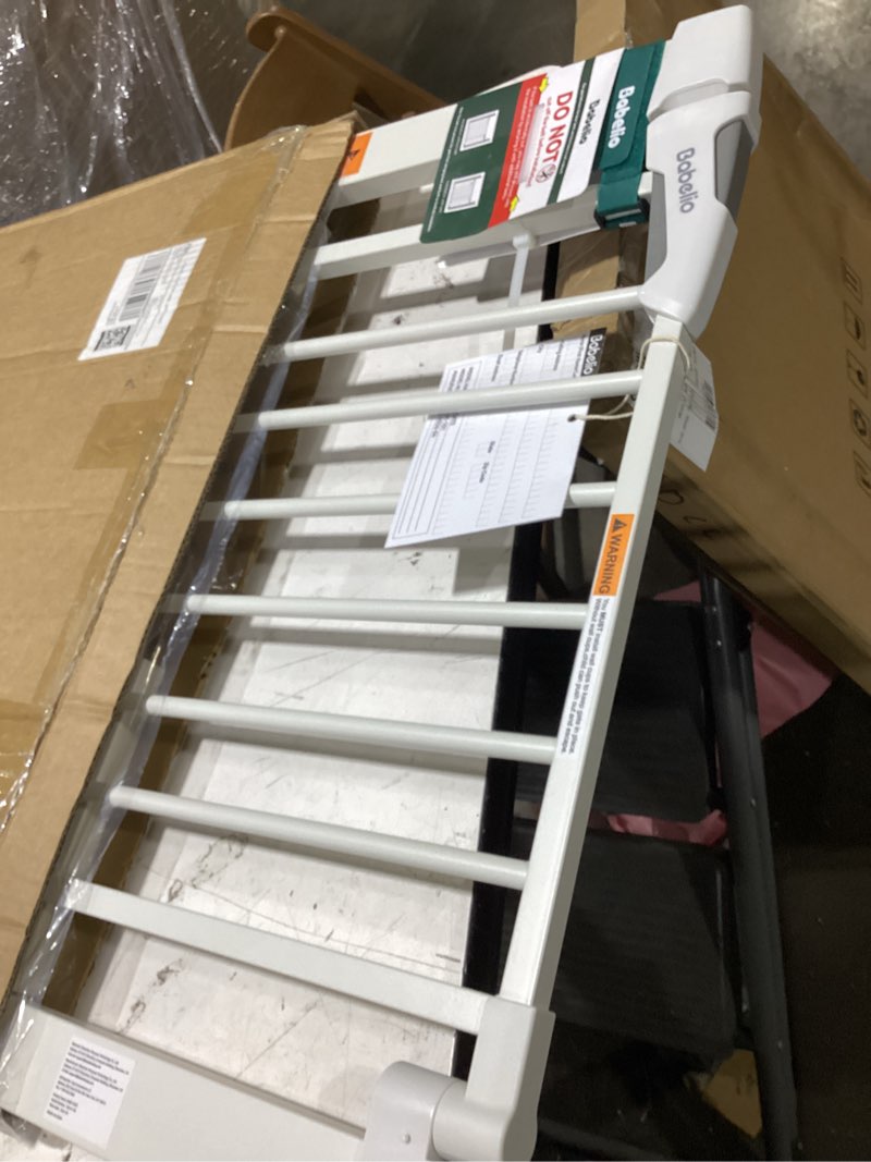 Condition photo showing Good Condition for babelio baby gate with adjustable cat door, catprivilege iii, 29-43" | auto-close, pressure mounted with no drilling, dual lock safety gates for stairs, doorways and house, easy walk thru, white white 29-43" wide, 30" tall