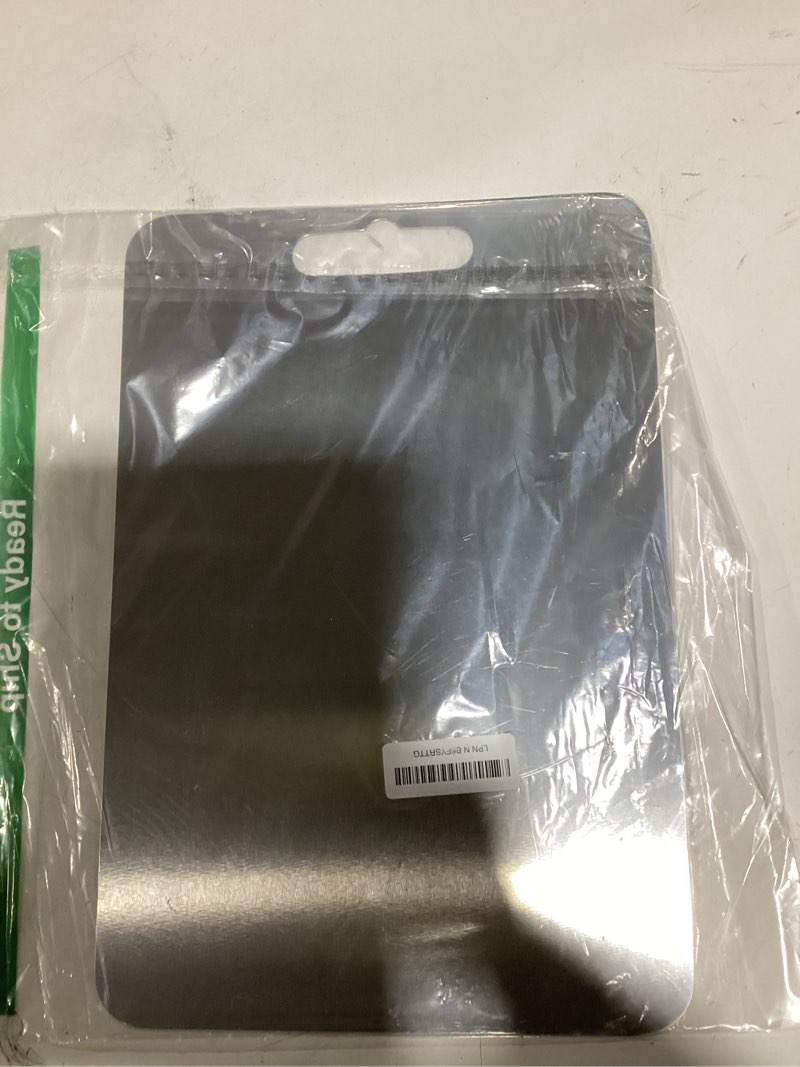 Condition photo showing New/Like New for 100% Titanium Cutting Board for Kitchen - Dishwasher Safe Chopping Boards with Handle, Reversible Charcuterie Board for Home Counter Outdoor Camping Housewarming Gifts for Women (16 x 11.1)