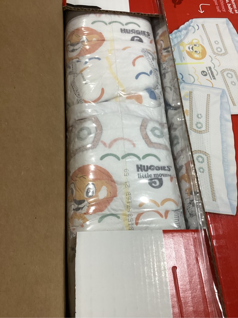 Condition photo showing Good Condition for Huggies Size 5 Diapers, Little Movers Baby Diapers, Size 5 (27+ lbs), 104 Count, Packaging May Vary Size 5 104