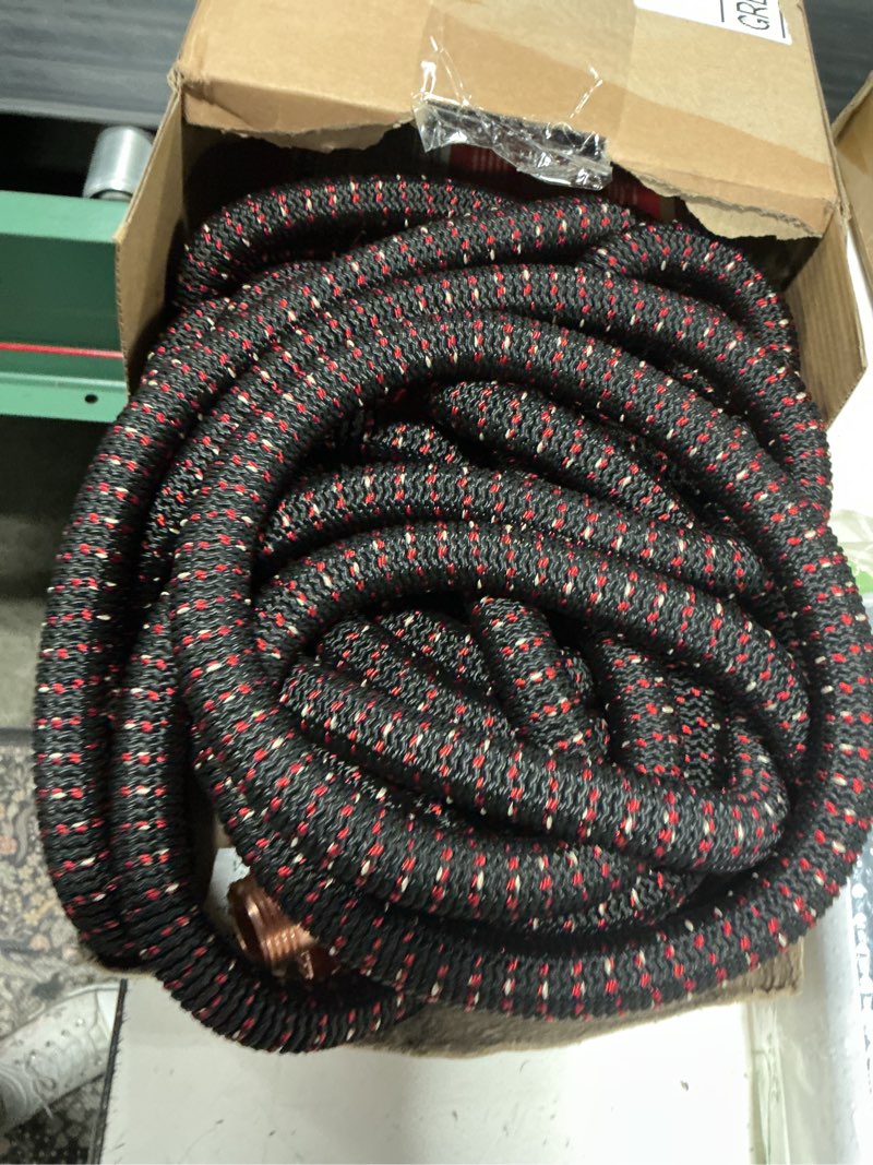Condition photo showing Good Condition for pocket hose ballistic 100 ft expandable garden hose, no-kink, as seen on tv | anti-burst sleeve reinforced with bulletproof fiber, 360° swiveling pocket pivot connector, lightweight compact design