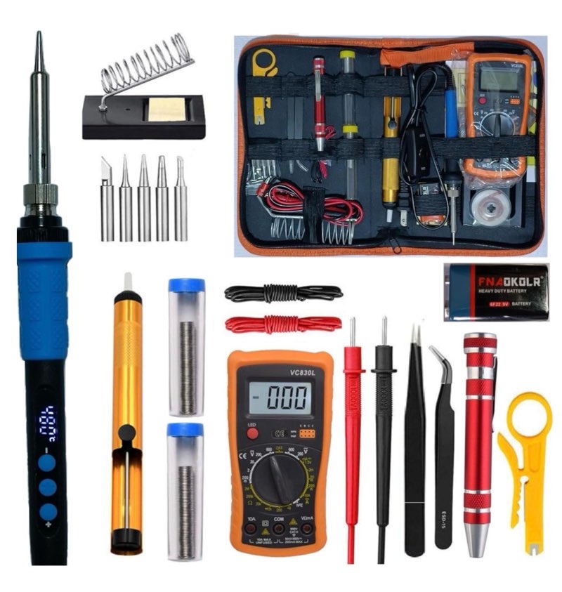 Soldering Iron Kit, LCD digital display, inner-heat, Adjustable Temperature Soldering Iron, Digital 