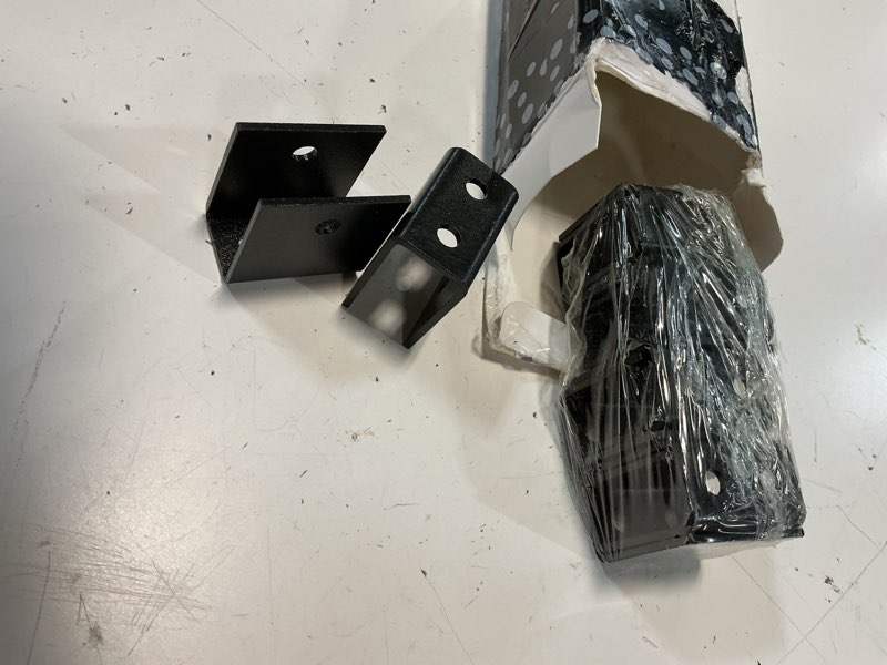 Condition photo showing Good Condition for gisafai 10 pcs u bracket stamped carbon steel bracket, thickness 2mm installation fasteners for mounting indoor outdoor door, partitions, pilasters (black)