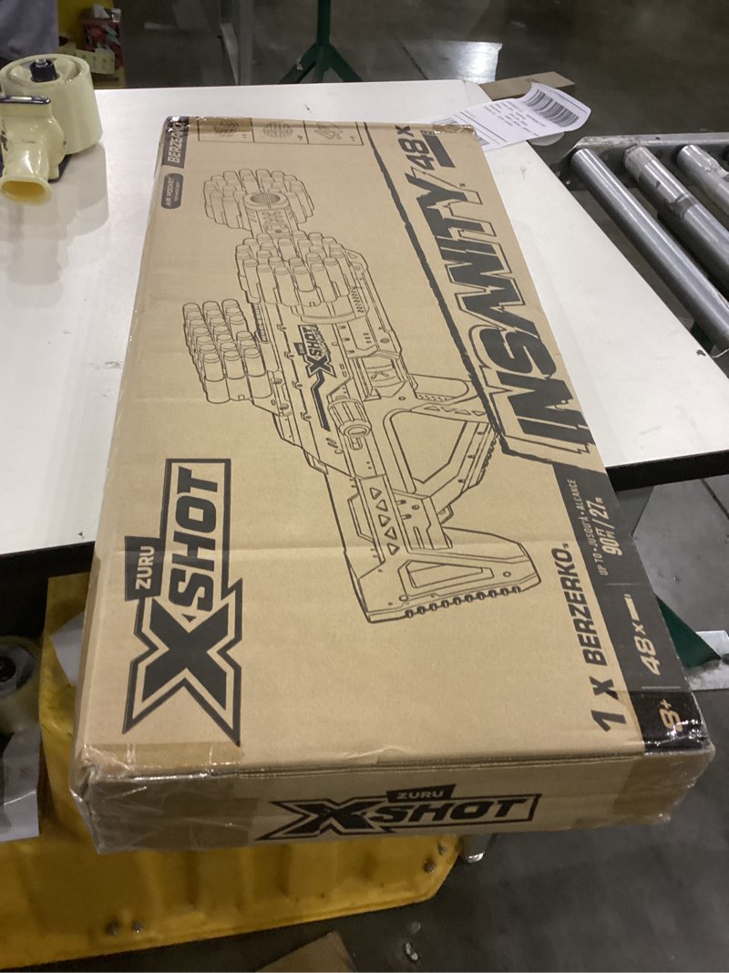 Condition photo showing New/Like New for XSHOT Insanity Bezerko by ZURU - 48 Dart Outdoor Toy with Air Pocket Technology and Storage for Boys, Girls, Teens and Adults Berzerko