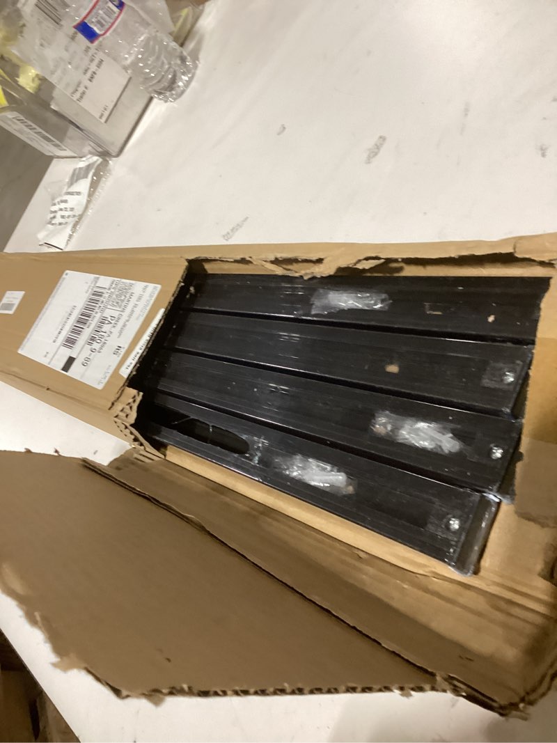 Condition photo showing As Is for Black H Track Lighting Rails & Accessories Kit with Dimmer Switch, 120V 13FT White Track Rails with Floating Canopy, L, I and T Connectors for H Type LED Track Lighting Fixtures Black Kit with Wall-mounted Dimmer 4x3.28FT Rail Kit