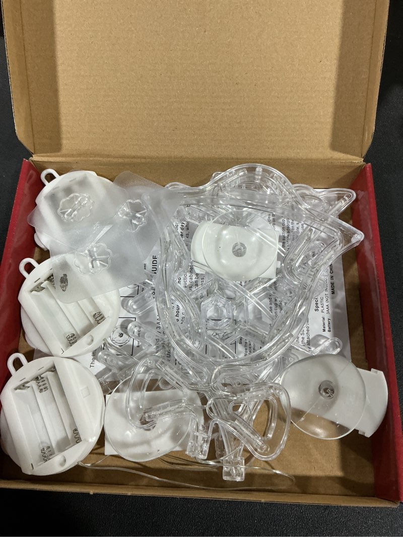 Condition photo showing New/Like New for LOLStar Christmas Window Decorations,3 Pack Jingling Bell,Christmas Tree,Snowflake Christmas Window Lights with Suction Cup, Timer Function & Slow Fade Mode Battery Operated Indoor Lights Jingle Bell,Christmas Tree,Snowflake