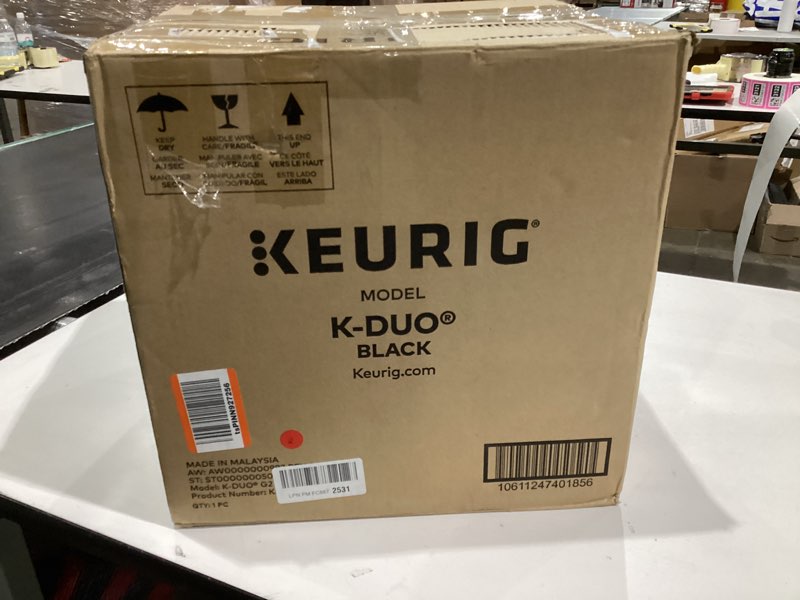 Condition photo showing As Is for Keurig K-Duo Hot & Iced Single Serve & Carafe Coffee Maker, MultiStream Technology, 72oz Reservoir (Gen 2)