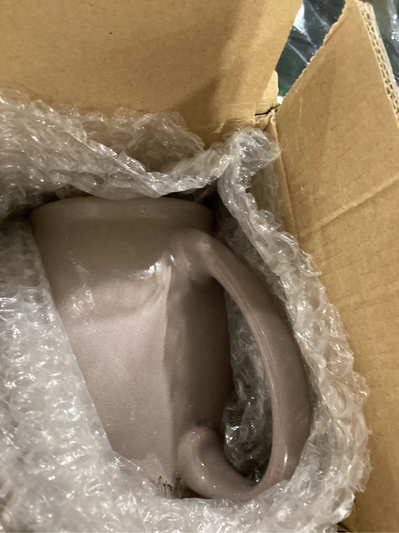 Condition photo showing New/Like New for bosmarlin extra large ceramic coffee mug, 24 oz, dishwasher and microwave safe, big oversized tea cup, reactive glaze (deep purple)