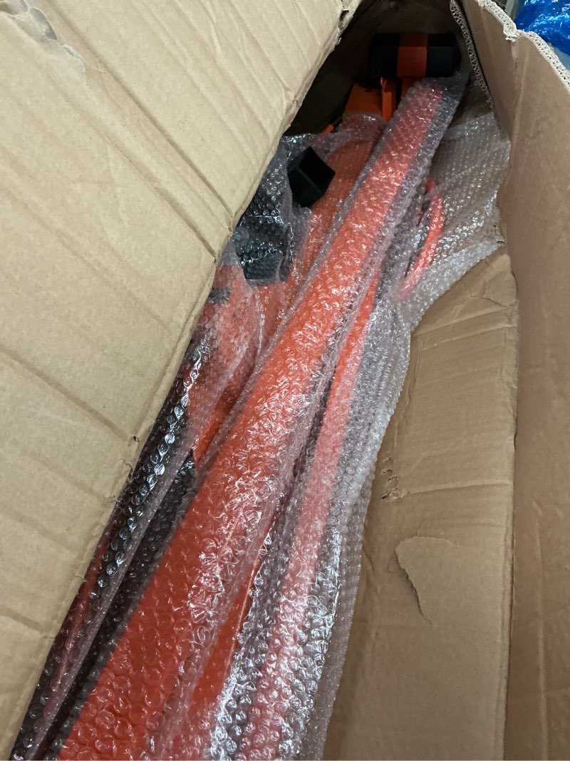 Condition photo showing As Is for garvee 11'150 lb steel drywall lift, 360° rotating, 60° tilting cradle, for ceiling & wall panel installation, orange