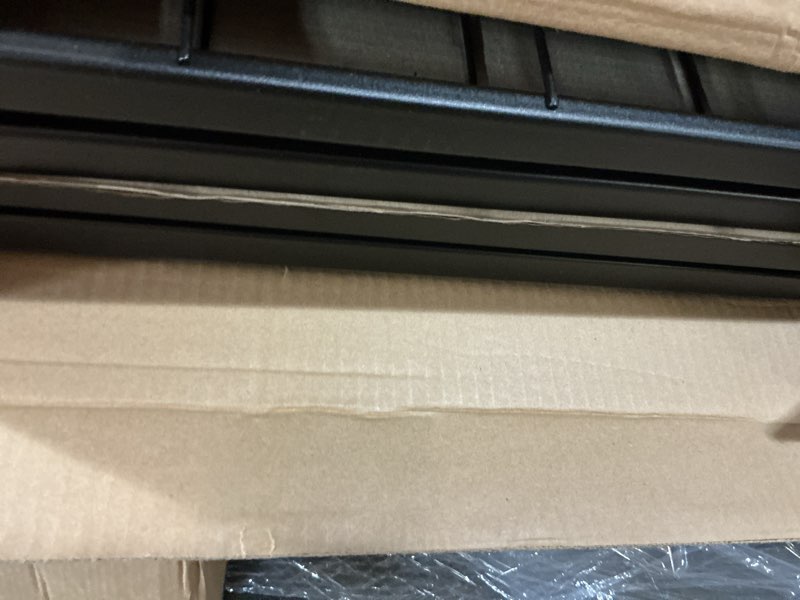 Condition photo showing Good Condition for amazon basics bed frame with ample underbed storage, foldable metal platform, sturdy steel, no box spring needed, 14 inches high, noise-free support, easy assembly tool-free setup, full size, black full 14 inch ( foldable)