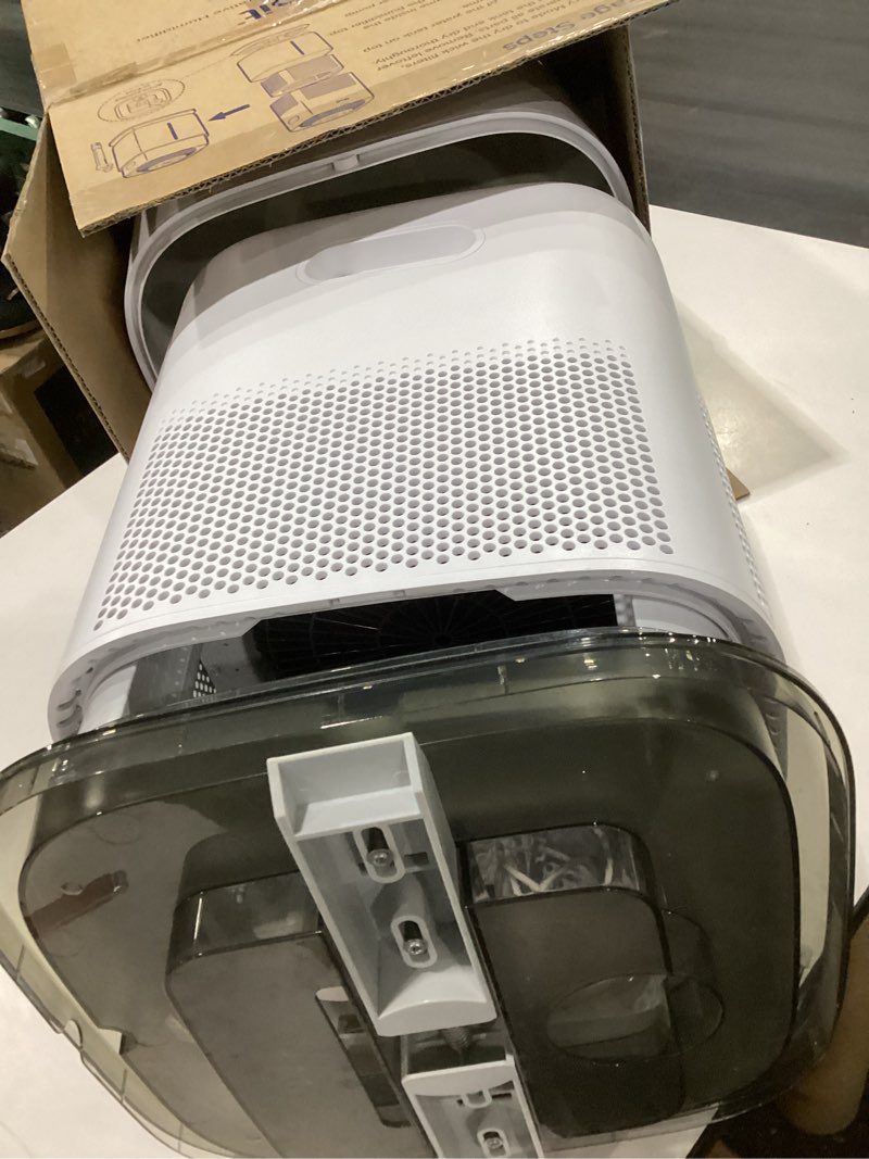 Condition photo showing As Is for levoit superior 6000s smart evaporative humidifiers for home whole house up to 3000ft², 23l, last 72-hour, premium filter, dry mode, wheels & water fill hose, foldable storage, sleep mode, new edition 23l white, not tested