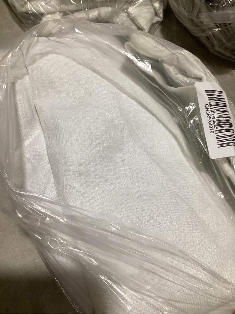 Condition photo showing Good Condition for european linen room darkening curtain, 48x96, white