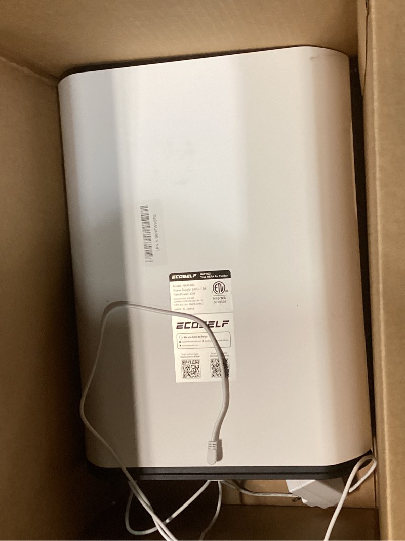 Condition photo showing As Is for powerful air purifiers for home large room up to 2400 ft² with air quality monitor 20db sleep mode, air purifier for bedroom office living room hap602 ?no wf) eggshell