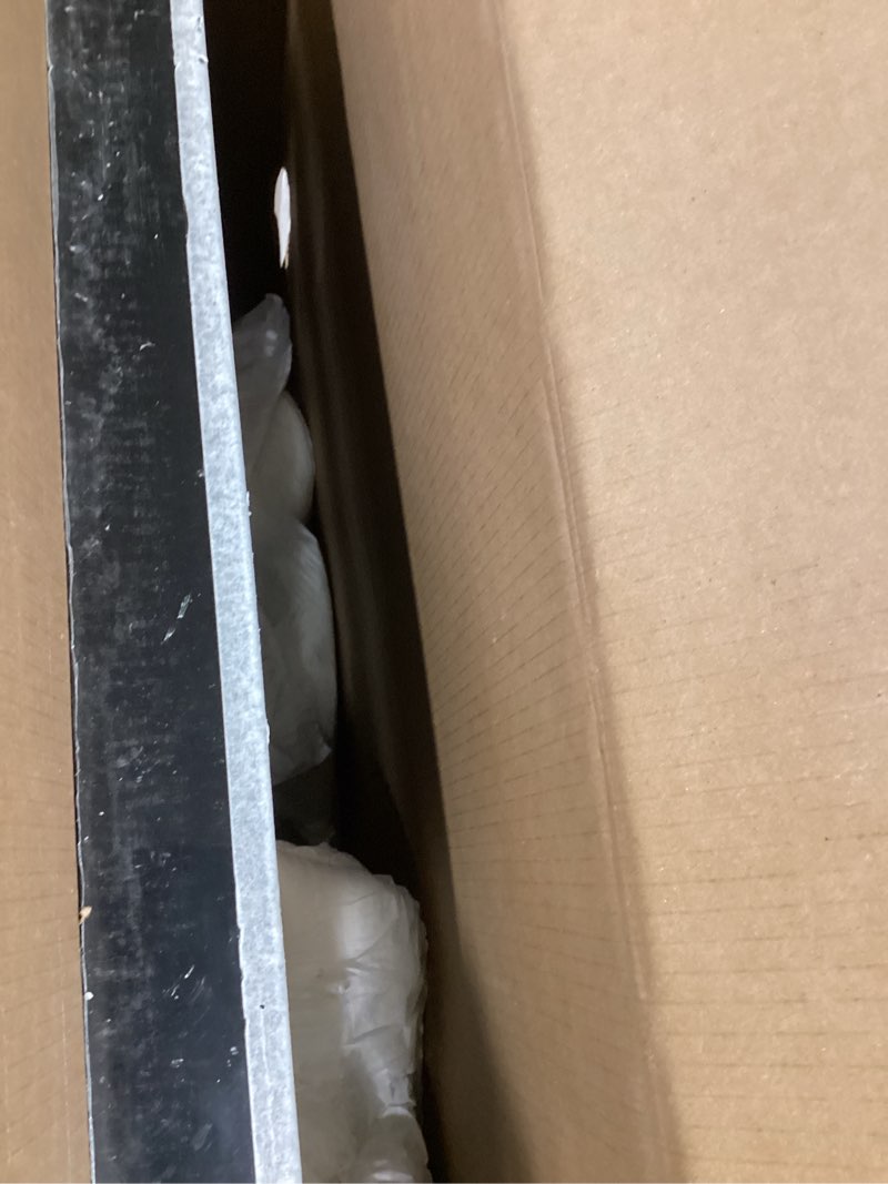 Condition photo showing As Is for Goodyo 36" x 36" Shower Base Single Threshold Center Drain Shower Pan in Black