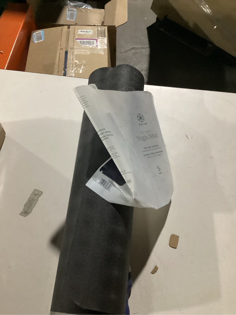 Condition photo showing Good Condition for Gaiam Dry-Grip Yoga Mat - 5mm Thick Non-Slip Exercise & Fitness Mat for Standard or Hot Yoga, Pilates and Floor Workouts - Cushioned Support, Non-Slip Coat - 68 x 24 Inches Camo