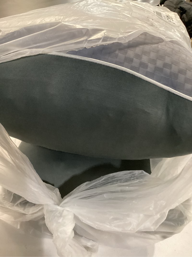 Condition photo showing As Is for YZ HOME Cooling Body Pillow for Adults- Pillow Insert with Shredded Blue Memory Foam, Soft Support for Side Sleepper, Pregnant Women, Back Pain Relief, Washable Pillowcase (20x54 Inch, Grey)