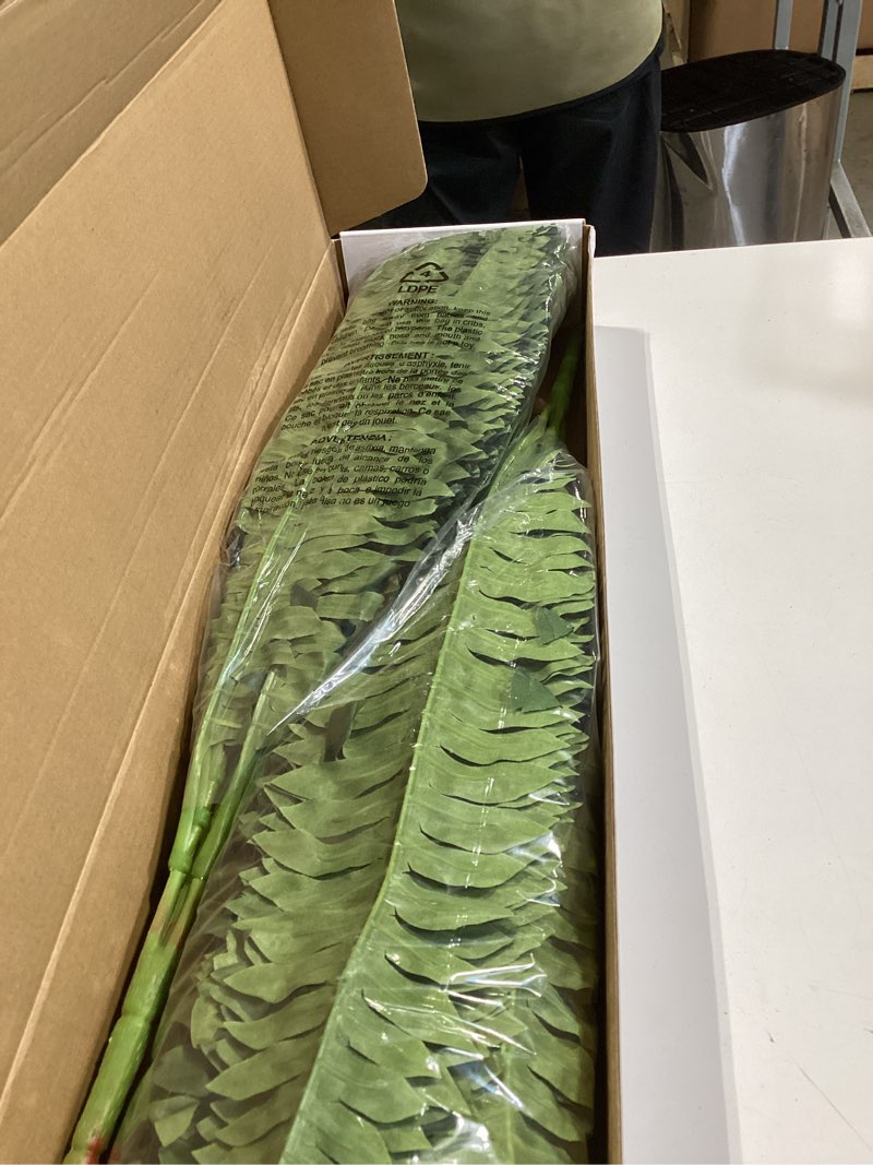 Condition photo showing Good Condition for 35" ferns artificial bush plants large, 2 artificial boston ferns with 39 fronds for outdoors home decor