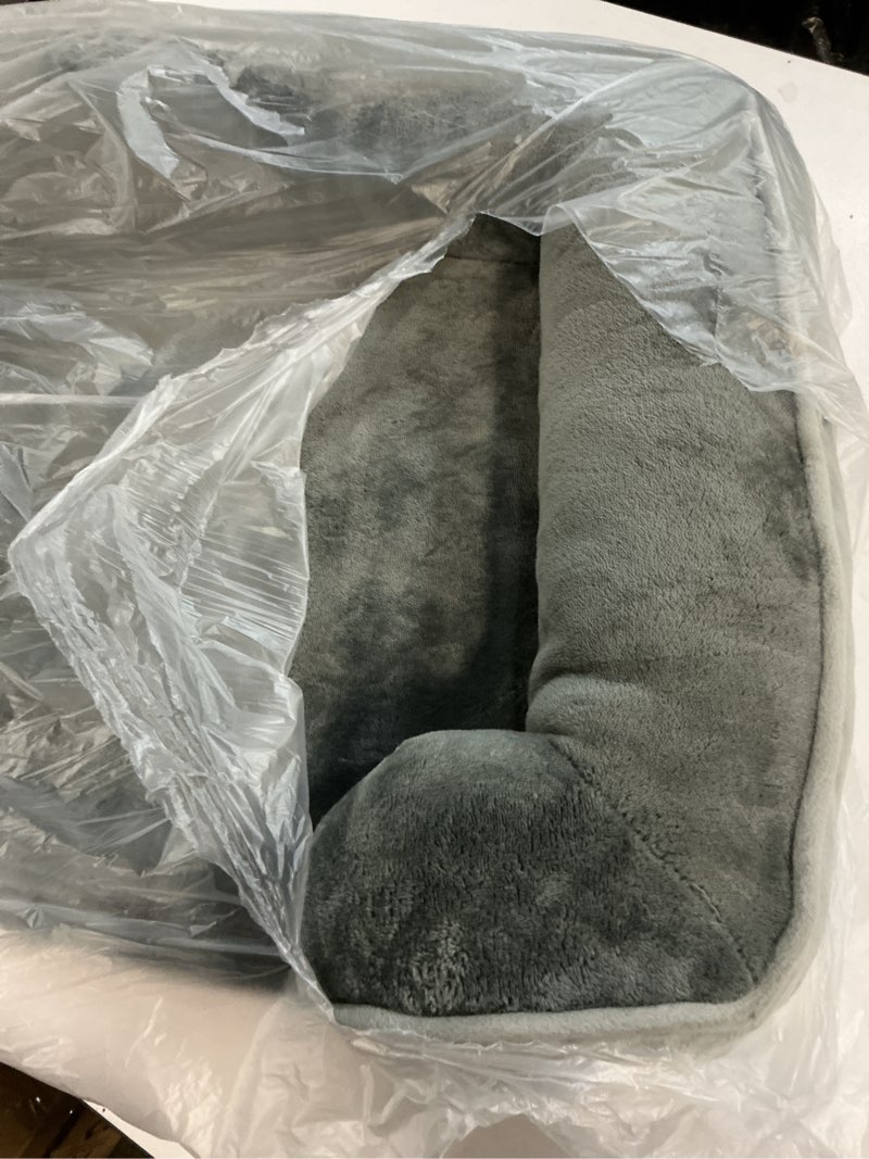 Condition photo showing Good Condition for orthopedic dog bed with sides - dog sofa beds for small dogs, supportive foam pet couch bed with washable removable cover, waterproof lining and non-slip bottom, grey - s 24.0"l x 18.0"w x 6.0"th grey