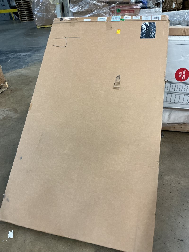 Condition photo showing New/Like New for tetote 60 x 36 inch brushed nickel bathroom mirror beveled frame vanity mirror, tempered glass, shatterproof, for modern bedroom, entryway, living room 36"l x 60"w brushed nickel