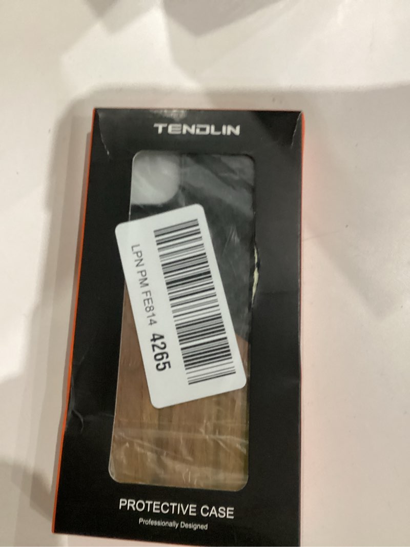 Condition photo showing New/Like New for TENDLIN Magnetic Case Compatible with iPhone 14 Plus Case Wood Grain with Carbon Fiber Texture Design Leather Hybrid Slim Cover (Compatible with MagSafe) Twill iPhone 14 Plus Magnetic Twill