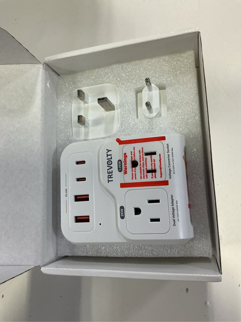 Condition photo showing Good Condition for 2000w voltage converter us to europe for hair dryers, 7-in-1 220v to 110v converter for european travel with 3 ac/2 usba/2 usbc ports (pd20w), universal travel adapter with type c g plug