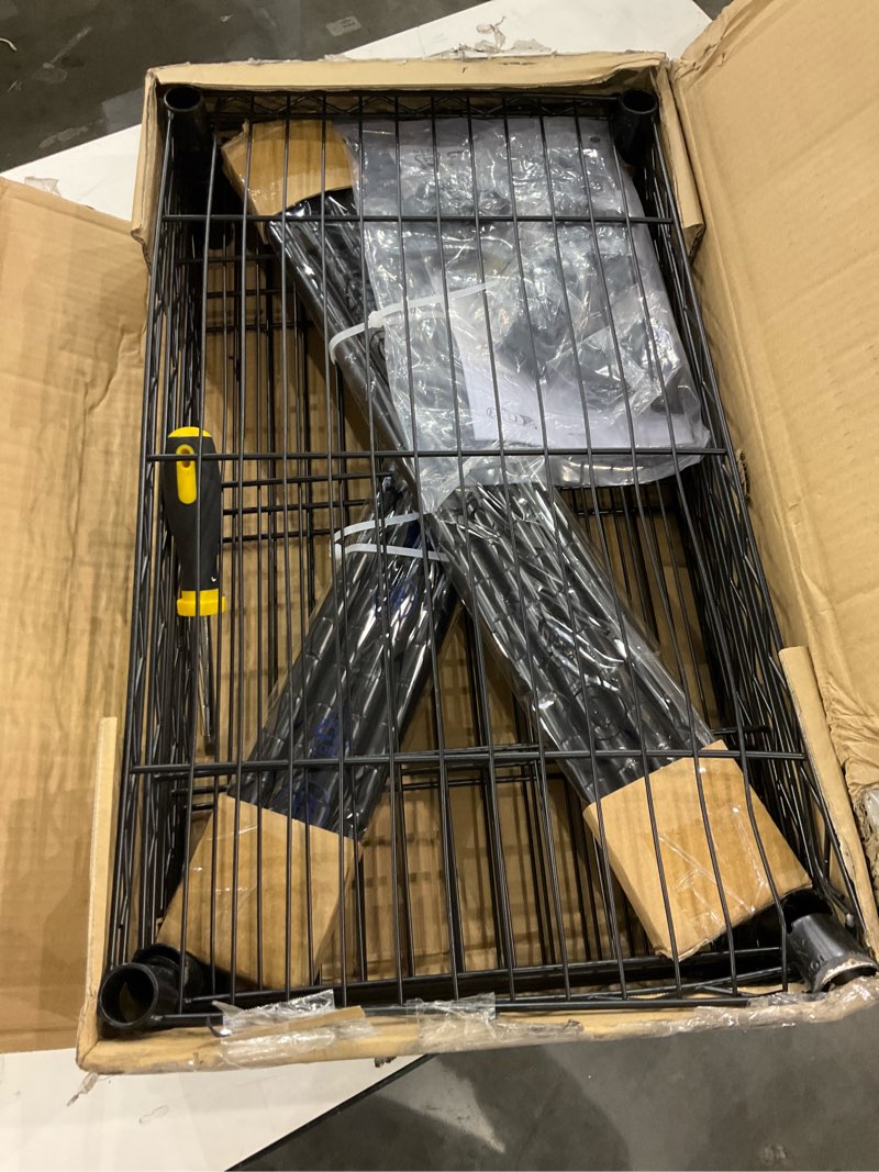 Black wire rack shelves
