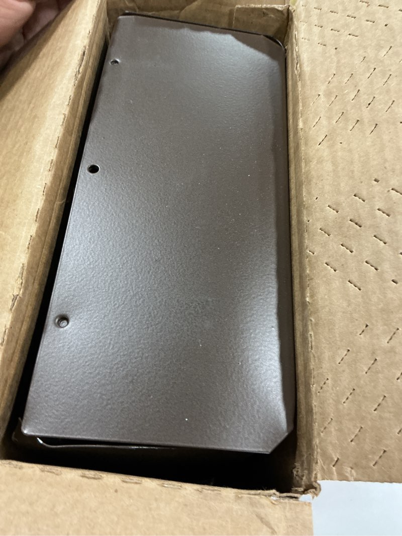 Condition photo showing Good Condition for Architectural Mailboxes Designer™ Locking, Vertical Wall-Mounted Mailbox for Outside, Modern Metal Galvanized Steel Medium Mail Box with Lock and Key Drop Box, Bronze with Optional Mail Emblem Venetian Bronze & Brass