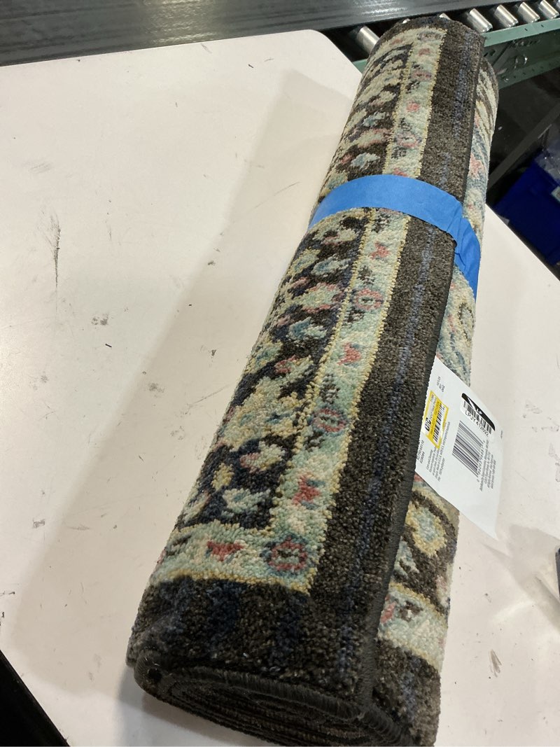 Condition photo showing As Is for 2'4"x7' floral persian runner rug - threshold™