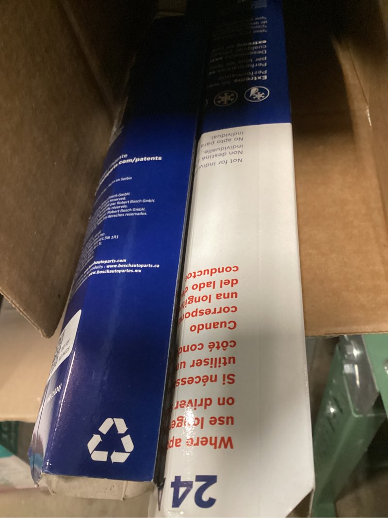 Condition photo showing Good Condition for bosch 24a20a icon beam wiper blades - driver and passenger side - set of 2 blades (24a & 20a) front (24a & 20a) icon combo pack (front)