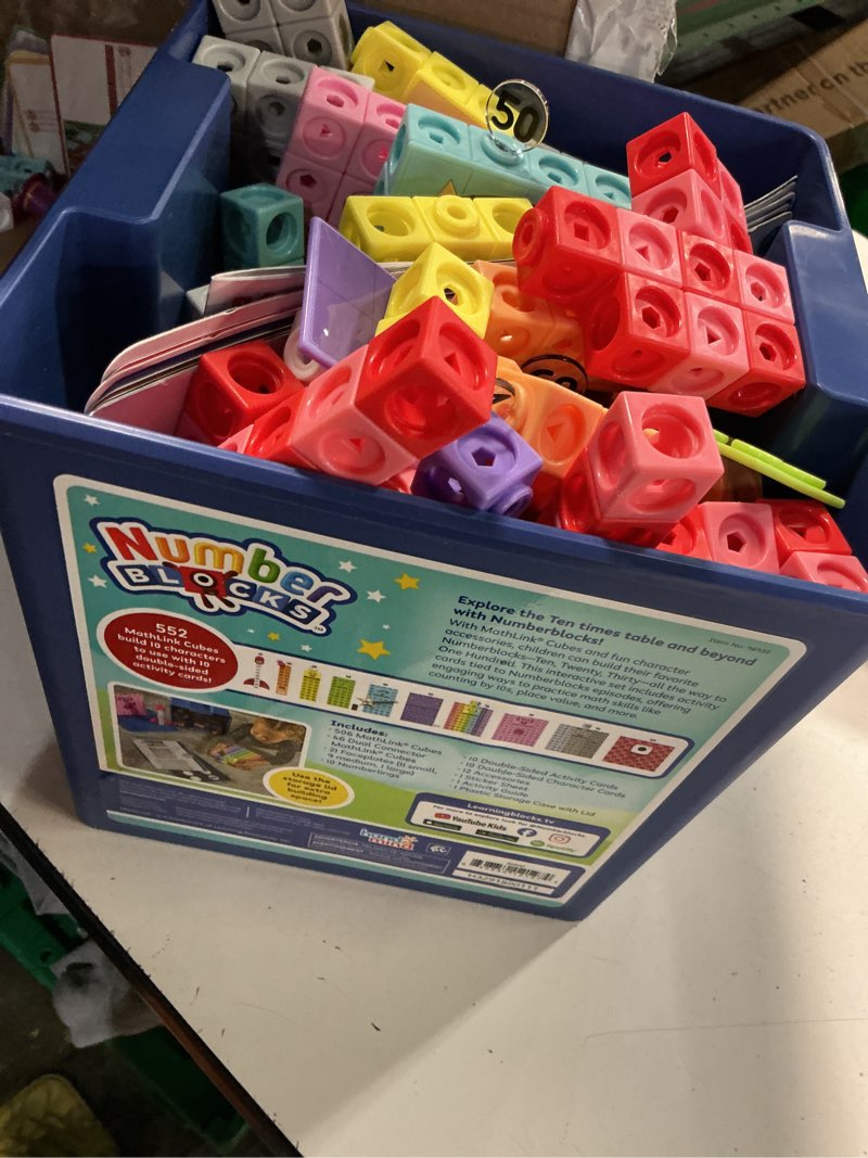 Condition photo showing As Is for hand2mind Numberblocks Heroes with Zeroes MathLink Cubes Activity Set, Preschool Learning Activities, Math Manipulatives Kindergarten, Counting Blocks, Number Linking Cubes, Kids Educational Toys