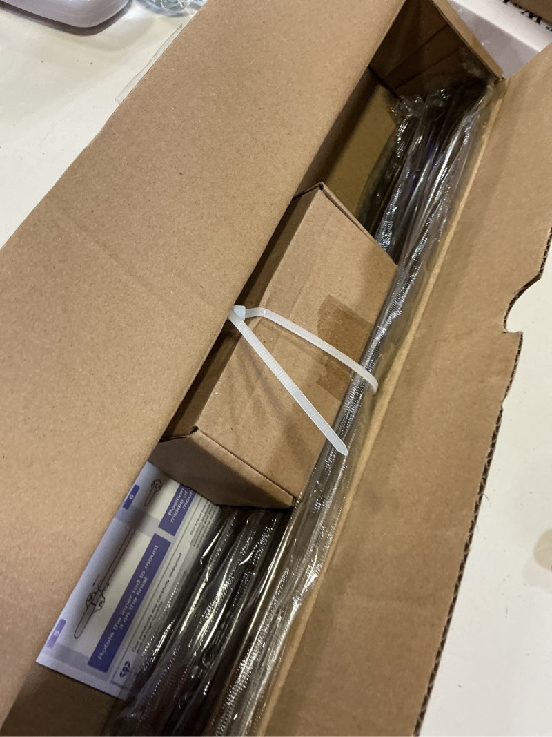 Condition photo showing New/Like New for tvwoo bronze wrap around curtain rods:5/8 inch blackout adjustable window curtain rod for bedroom kitchen apartment renter friendly,room darkening curved drapery rods easy install,antique brown 48-90"
