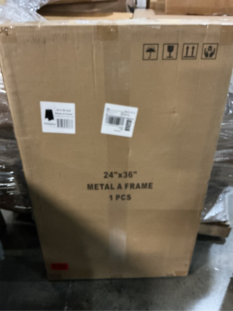 Condition photo showing New/Like New for Heavy Duty Slide-in Folding A Frame Sign Sidewalk Sign 24x 36 Inch Steel Metal Double-Side Pavement sign Corrugated Plastic Poster (24x36 inch(Corrugated Plastic Sheets insert))