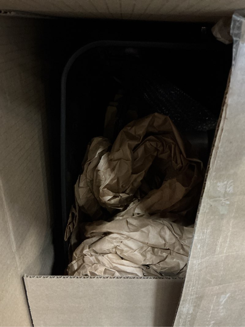 Condition photo showing As Is for simplehuman 45 Liter / 12 Gallon Rectangular Kitchen Step Trash Can with Soft-Close Lid, Black Plastic