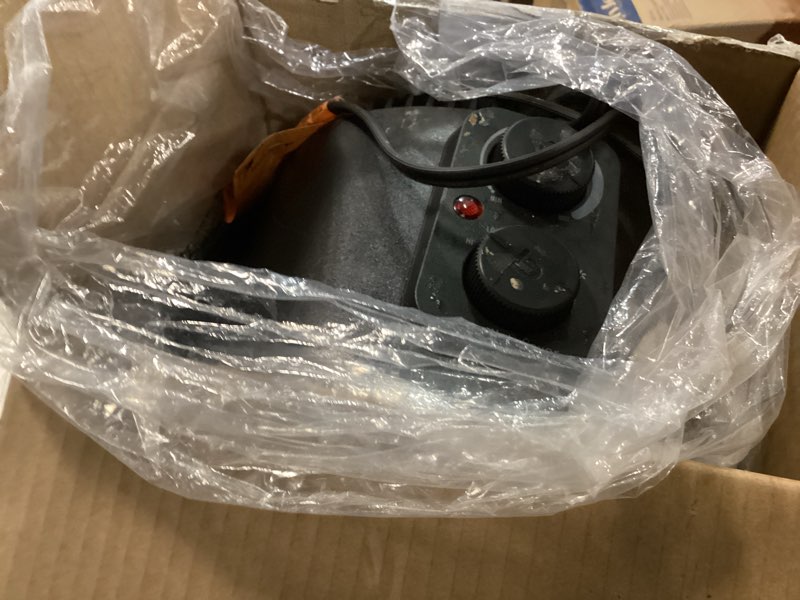 Condition photo showing As Is for  Utilitech 1500 -Watt Fan Compact personal Indoor Electric Space Heater with Thermostat