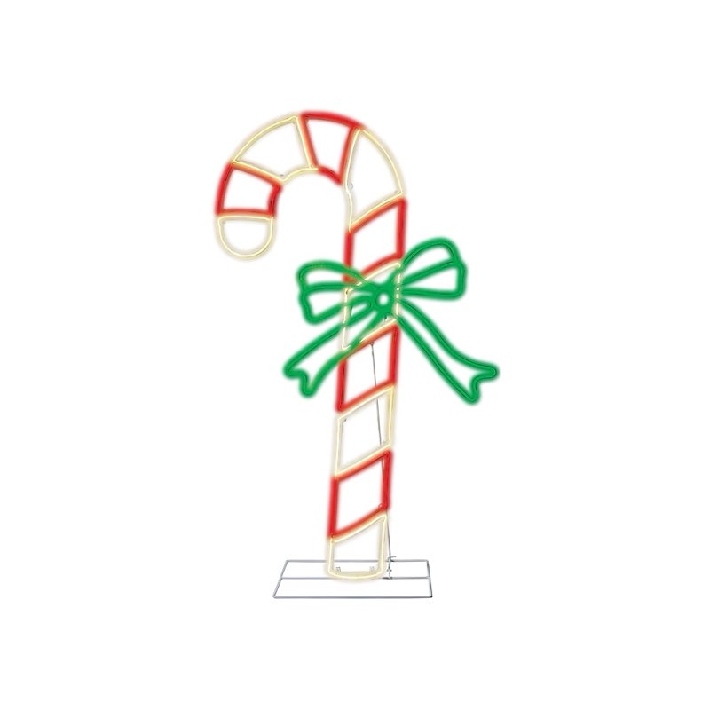 GE 4-ft Staybright LED Neon Flex Candy Cane Christmas Decoration