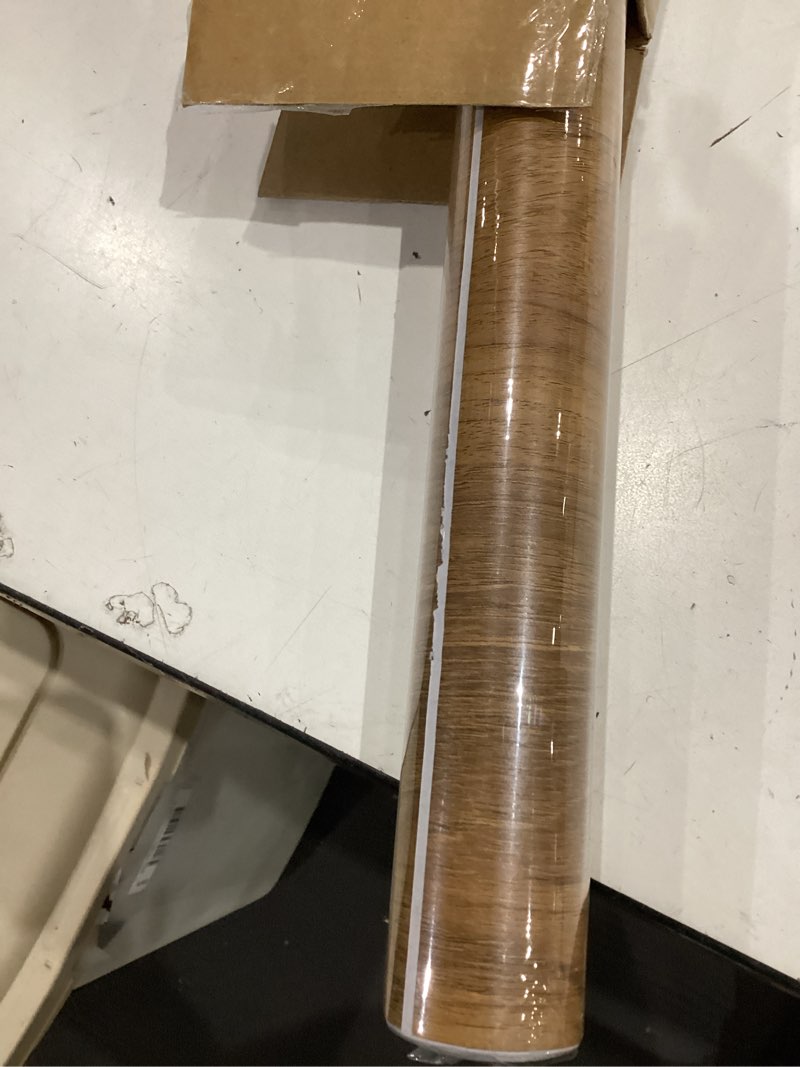 Condition photo showing Good Condition for cosnight 23.6" ×118" wood grain wallpaper peel and stick vinyl film self adhesive decor wall paper for cabinet drawer shelf liner easy to clean 23.6" x 118" brown