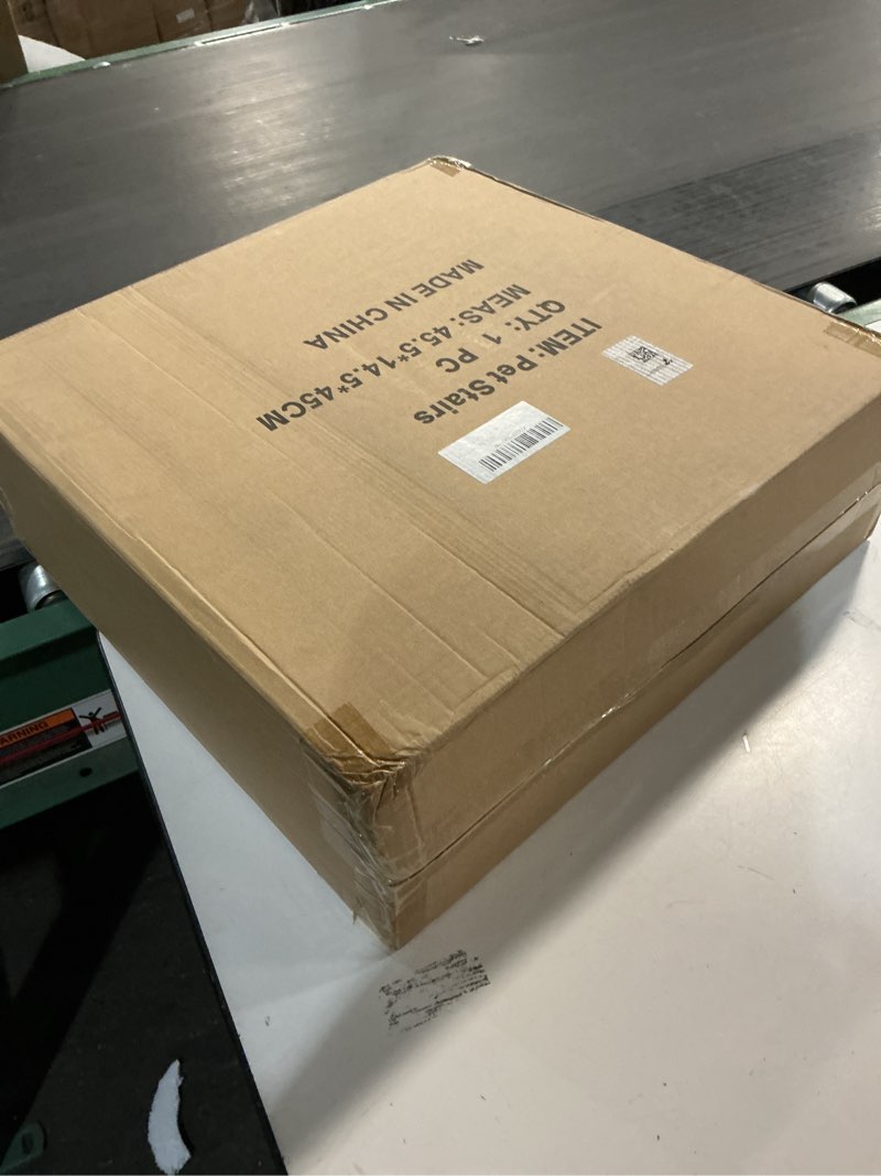Condition photo showing New/Like New for Dog Ramp for Car 63" Long & 17.3" Wide Portable Dog Ramps for Large Dogs with Non-Slip Rug Surface Dog Car Ramp for SUV Car & Truck, Folding Dog Ramp Up to 250LBS