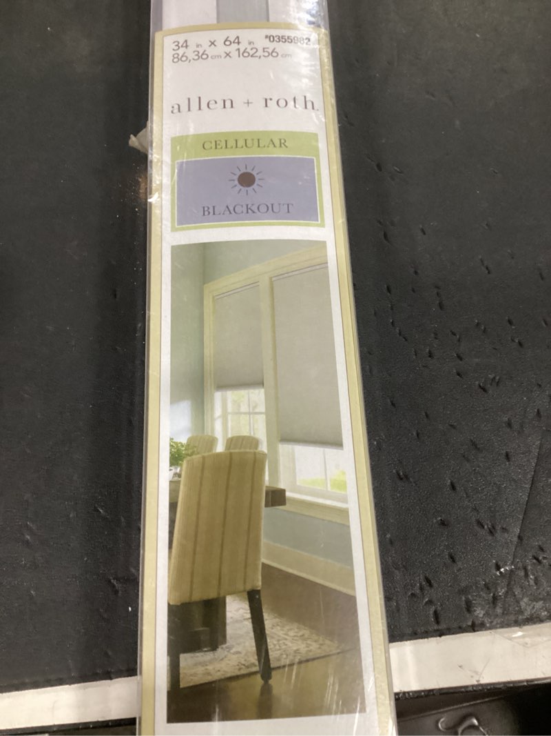 Allen + Roth Blackout Cordless Cellular Shade 1.5” White 0355982 34 in x 64