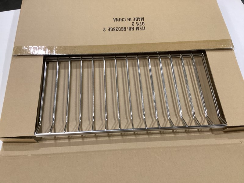 Condition photo showing As Is for WB48T10095 Oven Racks Replacement Parts for GE Profile Oven Rack 304 Stainless Steel GE Hotpoint Gas Range Stove Rack 23.75’’ x 17.4’’ Spectra XL44 Electric Roaster Double Wire Rack Shelf 2 Pcs 23.75'' x 17.4'' Upgraded Oven Rack