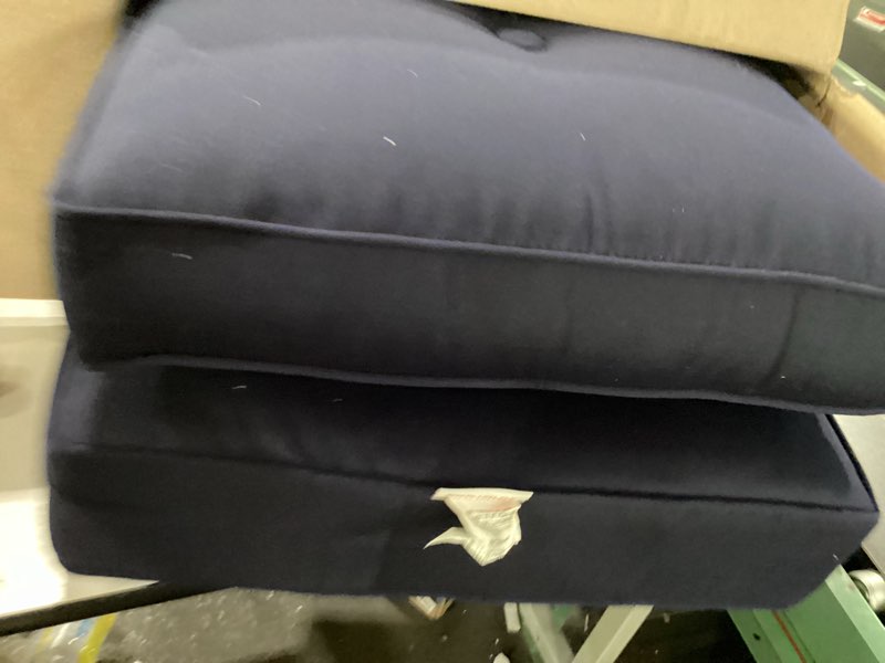 Condition photo showing Good Condition for greendale home fashions outdoor 2-piece sunbrella premium deep seat cushion set, canvas navy