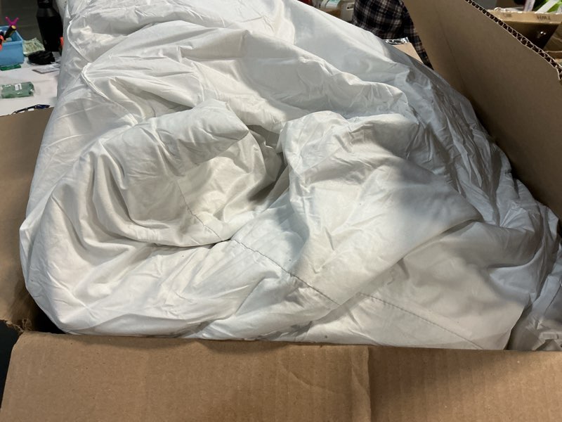 Condition photo showing As Is for MIULEE 24x24 Euro Pillow Inserts, Set of 4 Down Feather Throw Pillows for Couch Sofa Bed, Decorative Fluffy Throw Pillow Inserts Cotton Fabric,White 2 24x24 Inch