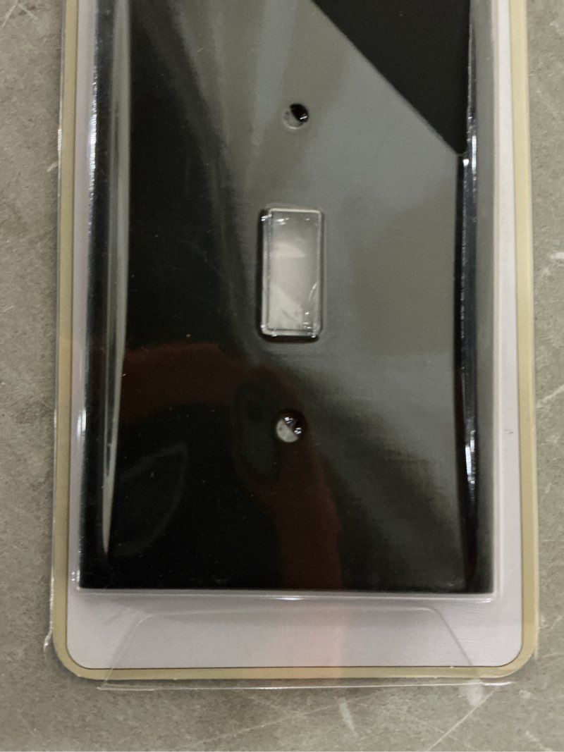 Condition photo showing Good Condition for allen + roth bexton 1-gang matte black zinc indoor toggle wall plate